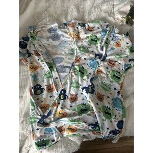 Lot of 2 Sleeping Baby Zipadee-Zip Transition Swaddle Small 4-8M Monster Madness